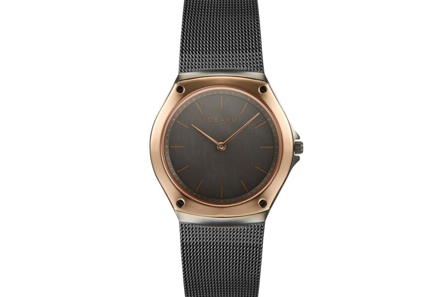 Obaku Denmark V316LXDJMJ Quartz Hasır Kordon Siyah Safir Cam 33 mm Kadın Kol Saati