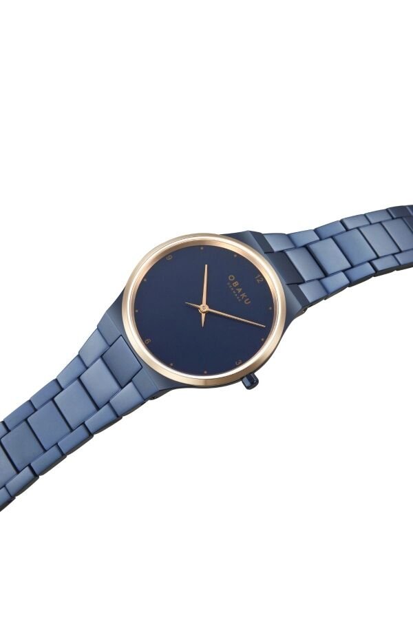 Obaku Denmark V305LXSLSL Quartz Çelik Lacivert Kadran Safir Cam 32 mm Kadın Kol Saati