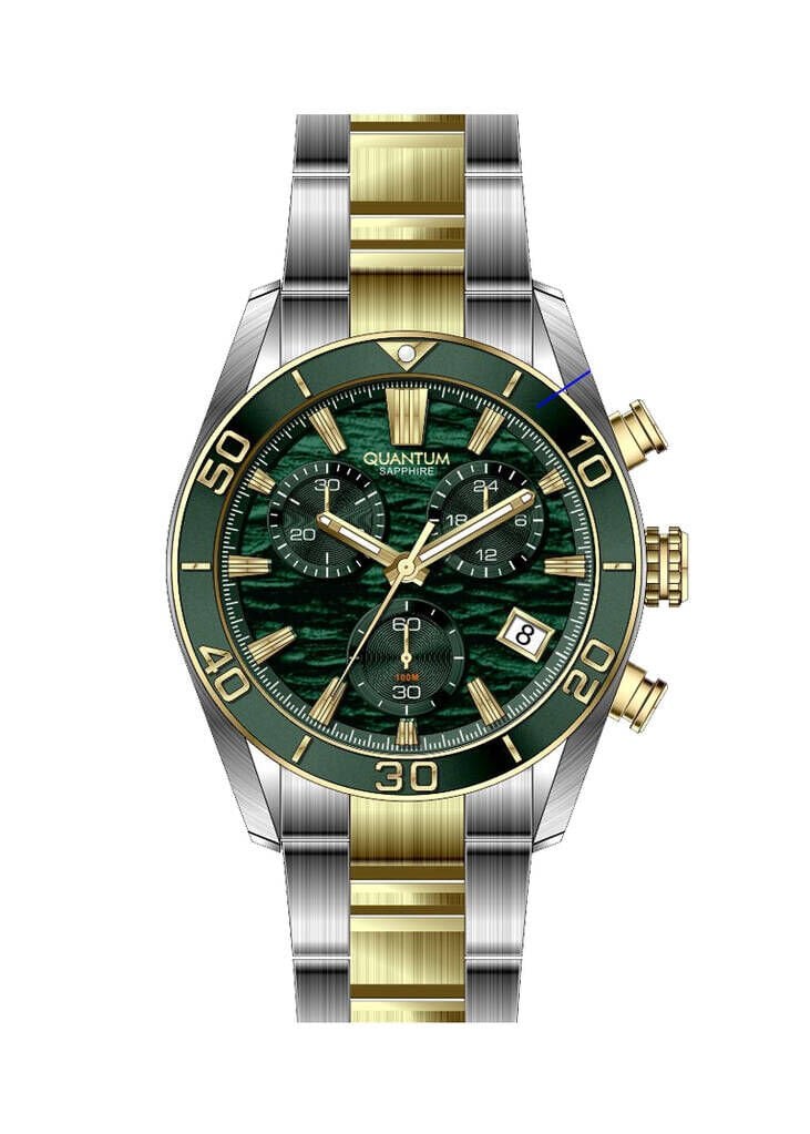 Quantum PWG1199.270 Quartz Çelik Altın/Gri Safir Cam 41 mm Erkek Kol Saati