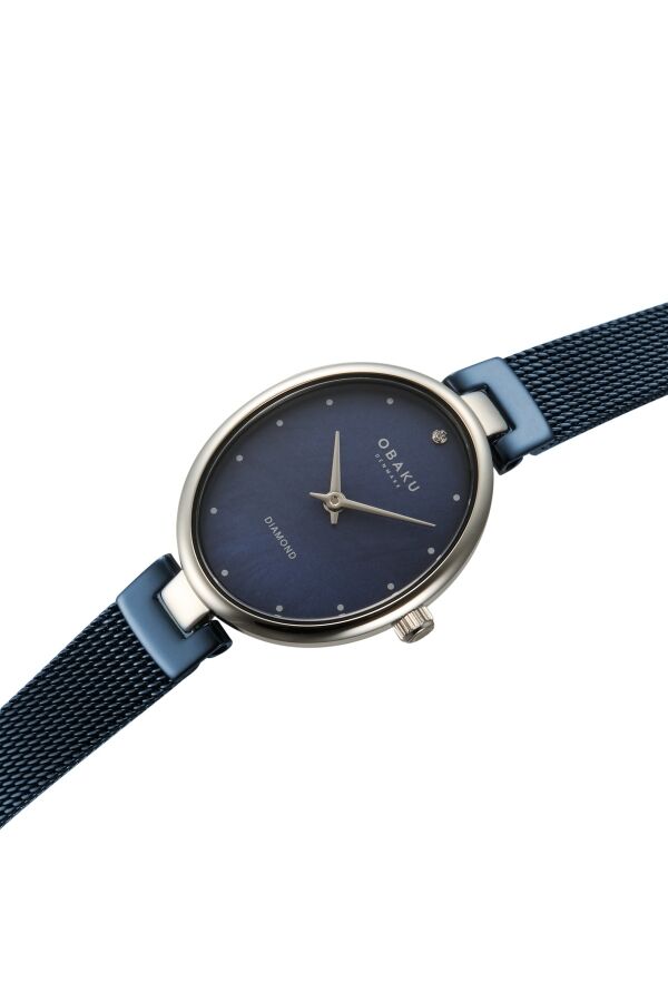 Obaku Denmark V312LXCLML Quartz Hasır Kordon Lacivert 24 mm Kadın Kol Saati