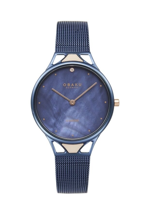 Obaku Denmark V302LXLLML Quartz Çelik Hasır Lacivert Safir Cam 32 mm Kadın Kol Saati