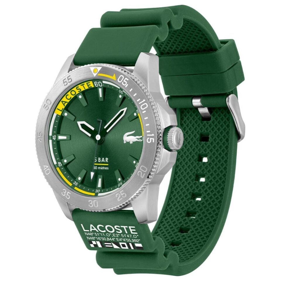 Lacoste 2011332 Quartz Silikon Yeşil 46 mm Erkek Kol Saati