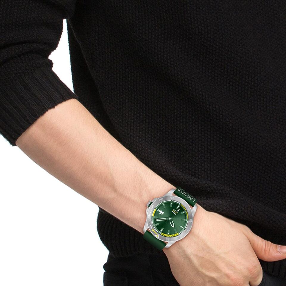 Lacoste 2011332 Quartz Silikon Yeşil 46 mm Erkek Kol Saati