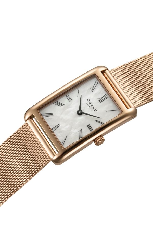 Obaku Denmark V311LXVWMV Quartz Altın Rengi Hasır Kordon 24 mm Kadın Kol Saati