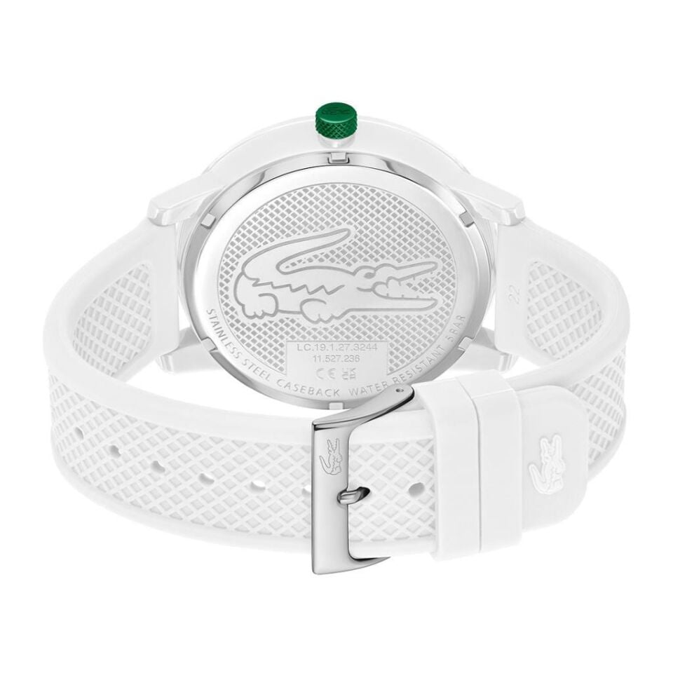 Lacoste 2011315 Quartz Silikon Beyaz 48 mm Erkek Kol Saati