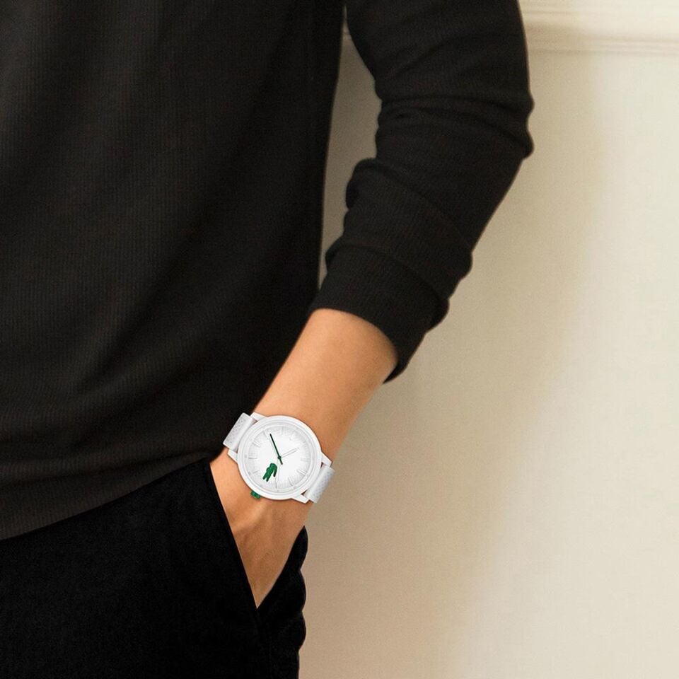 Lacoste 2011315 Quartz Silikon Beyaz 48 mm Erkek Kol Saati