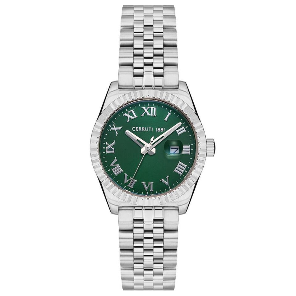 CERRUTI 1881 CIWLG0037901 Quartz Çelik Gri Yeşil Kadran 31 mm Kadın Kol Saati