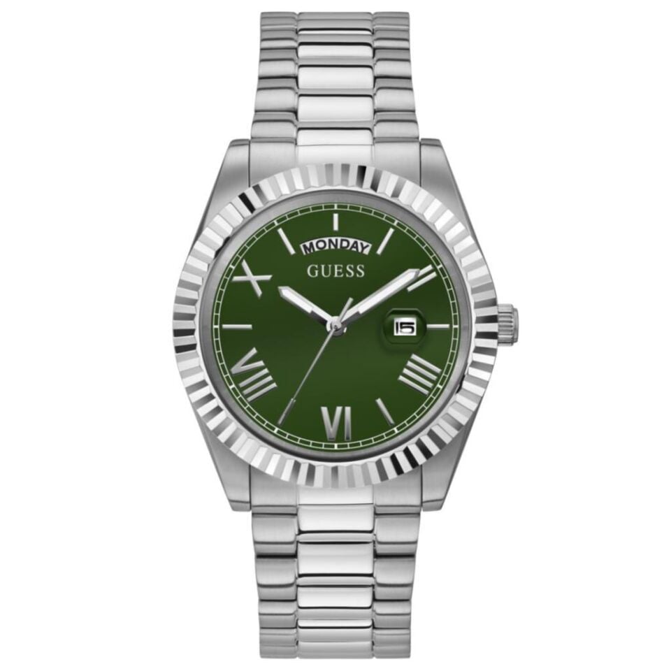 Guess GUGW0265G10 Quartz Çelik Gri Yeşil Kadran 42 mm Erkek Kol Saati