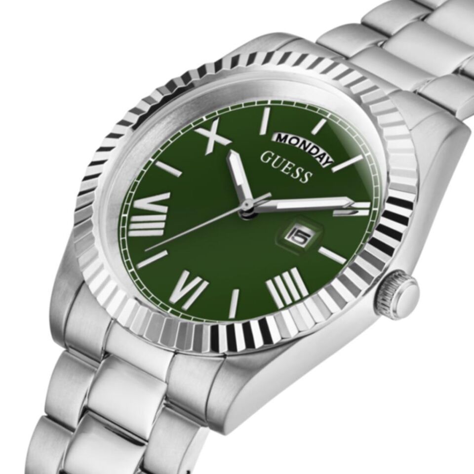 Guess GUGW0265G10 Quartz Çelik Gri Yeşil Kadran 42 mm Erkek Kol Saati