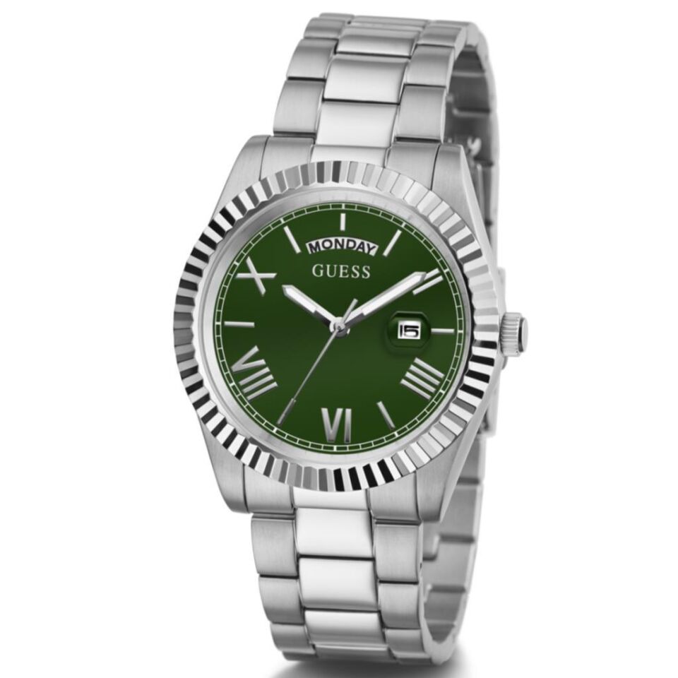 Guess GUGW0265G10 Quartz Çelik Gri Yeşil Kadran 42 mm Erkek Kol Saati