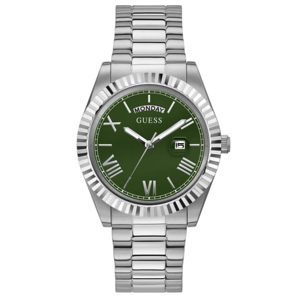 Guess GUGW0265G10 Quartz Çelik Gri Yeşil Kadran 42 mm Erkek Kol Saati