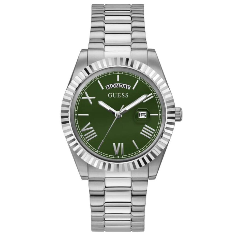 Guess GUGW0265G10 Quartz Çelik Gri Yeşil Kadran 42 mm Erkek Kol Saati