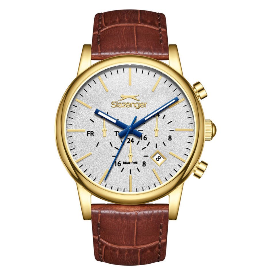 Slazenger SL.09.2481.2.06 Quartz Deri Kahverengi 40 mm Erkek Kol Saati