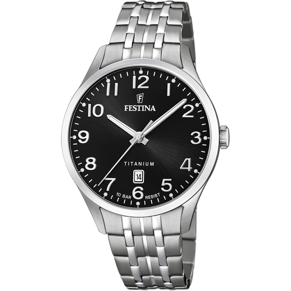 Festina F20466/3 Quartz Titanyum Gri Siyah Kadran 10 ATM 40 mm Erkek Kol Saati