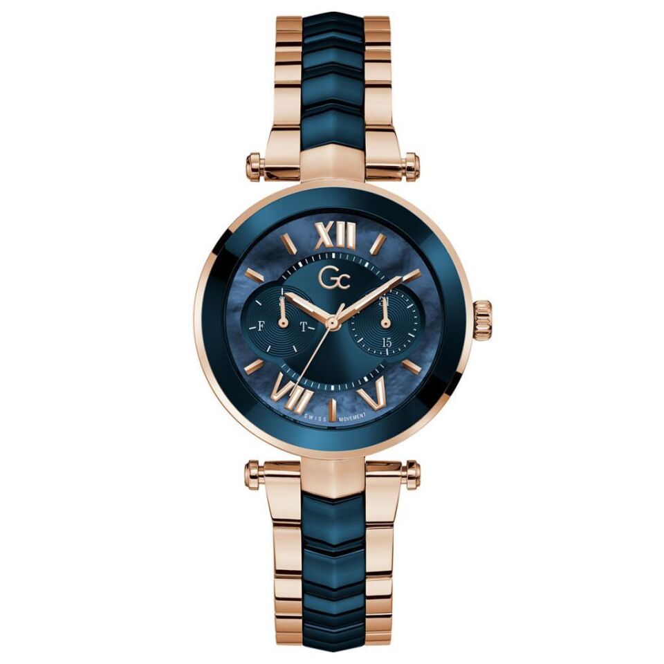 Gc GCY92006L7MF Quartz Çelik Rose Gold/Mavi 36 mm Kadın Kol Saati