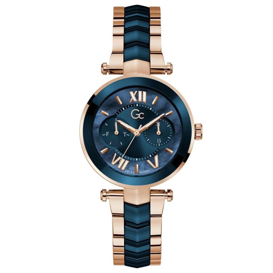 Gc GCY92006L7MF Quartz Çelik Rose Gold/Mavi 36 mm Kadın Kol Saati