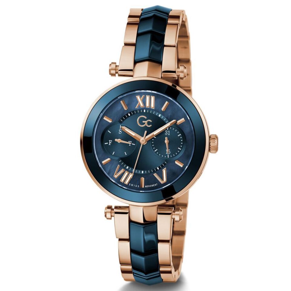 Gc GCY92006L7MF Quartz Çelik Rose Gold/Mavi 36 mm Kadın Kol Saati
