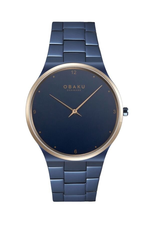 Obaku Denmark V305GXSLSL Quartz Çelik Lacivert Safir Cam 42 mm Erkek Kol Saati