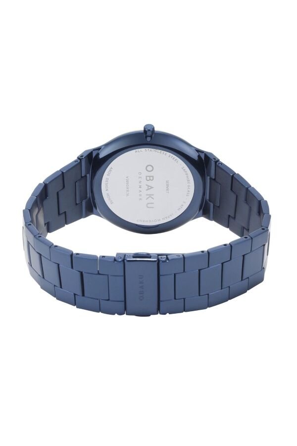 Obaku Denmark V305GXSLSL Quartz Çelik Lacivert Safir Cam 42 mm Erkek Kol Saati