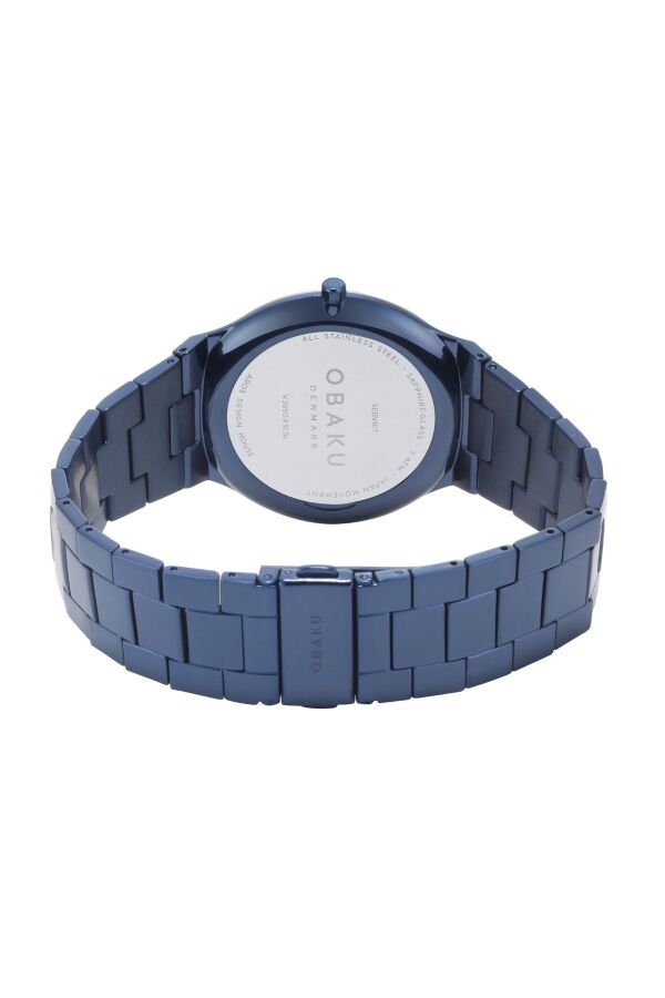 Obaku Denmark V305GXSLSL Quartz Çelik Lacivert Safir Cam 42 mm Erkek Kol Saati