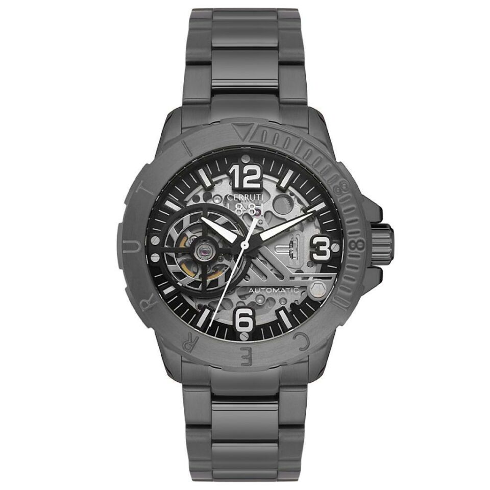 CERRUTI 1881 CIWGL0030806 Otomatik Çelik Füme İskelet Kadran 44 mm Erkek Kol Saati