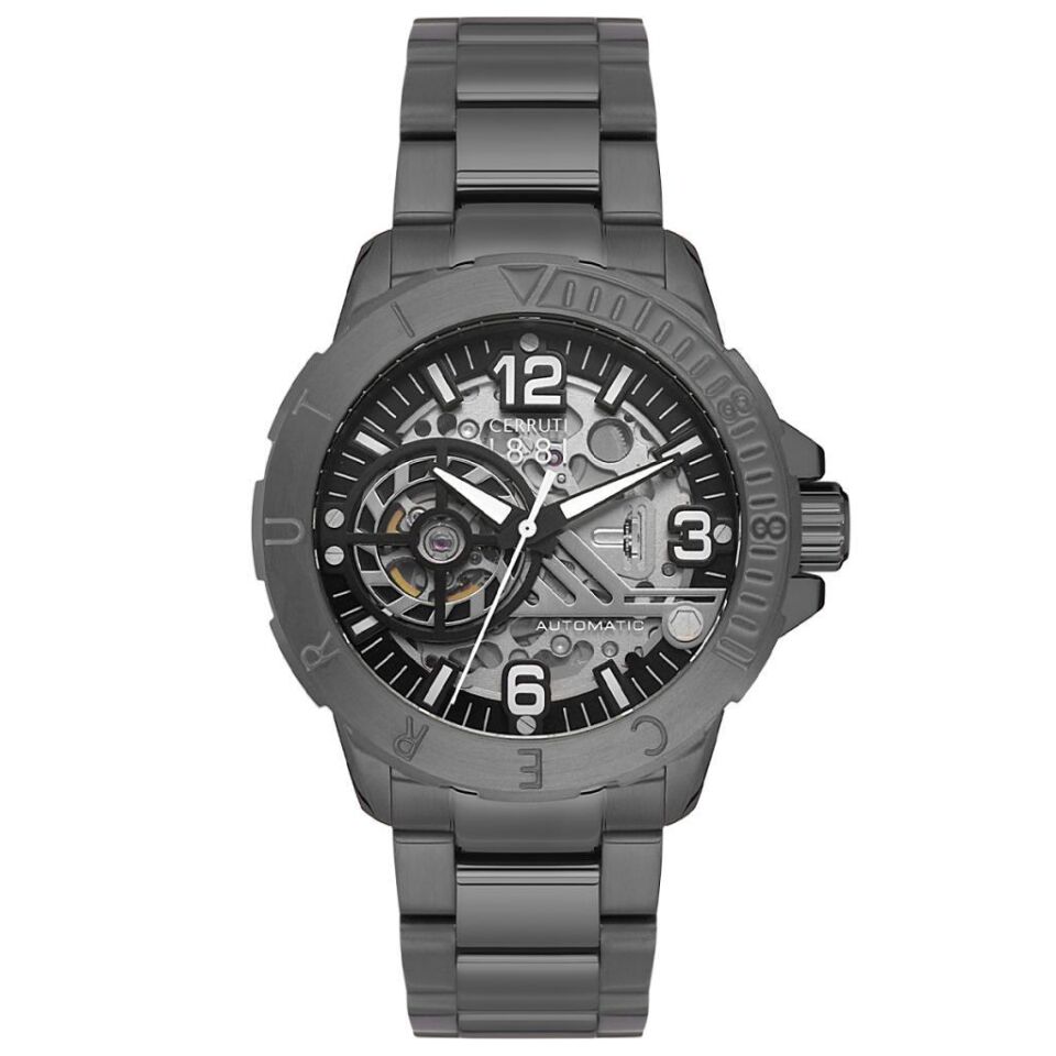 CERRUTI 1881 CIWGL0030806 Otomatik Çelik Füme İskelet Kadran 44 mm Erkek Kol Saati