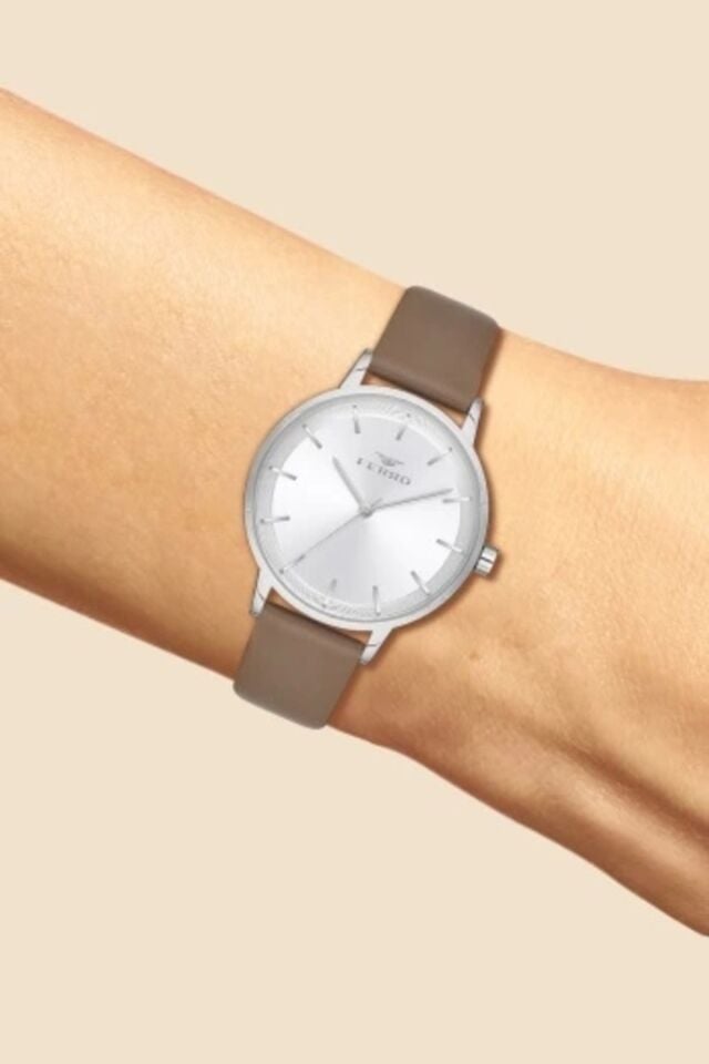 Ferro F21123B-K2 Quartz Deri Kahverengi 36 mm Kadın Kol Saati