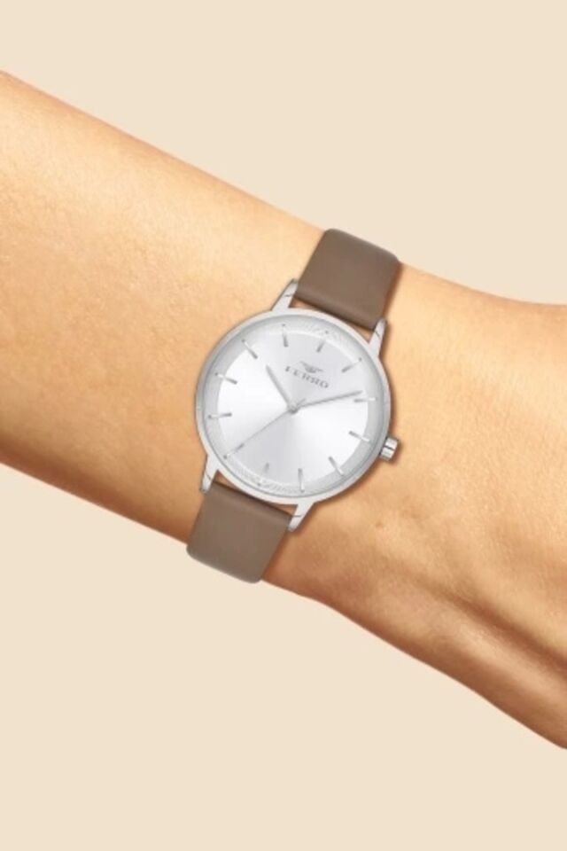 Ferro F21123B-K2 Quartz Deri Kahverengi 36 mm Kadın Kol Saati
