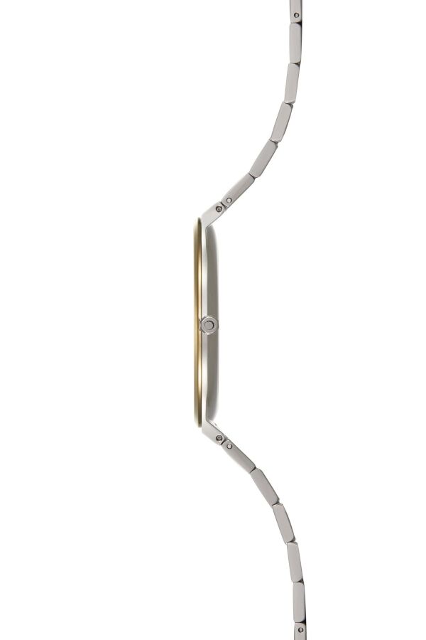 Obaku Denmark V305GXFWSF Quartz Çelik Altın/Gri Beyaz Kadran Safir Cam 42 mm Erkek Kol Saati
