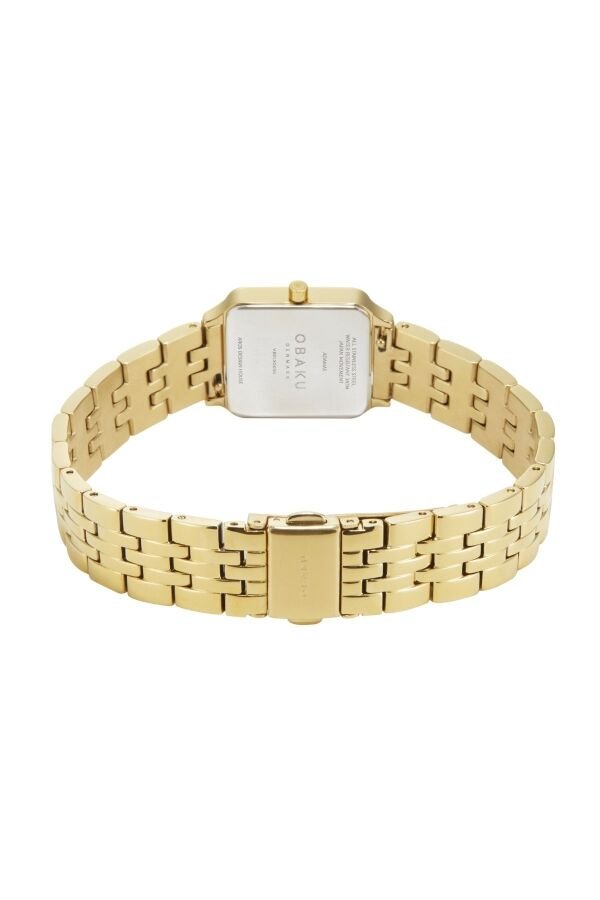 Obaku Denmark V301LXGGSG Quartz Çelik Altın Rengi Beyaz Kadran Safir Cam 23 mm Kadın Kol Saati