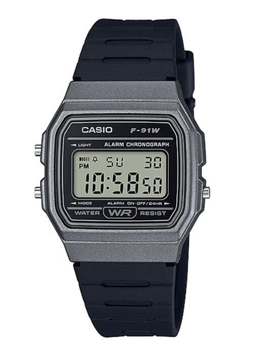 Casio F-91WM-1BDF Quartz Silikon Kordon Siyah 35 mm Erkek Kol Saati