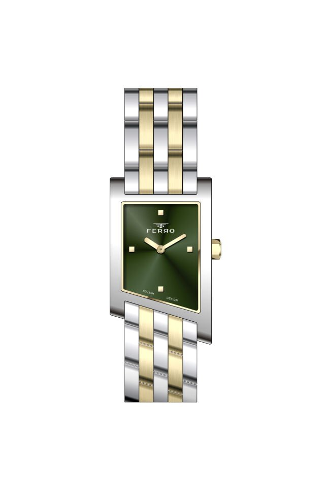 Ferro Sarı ve Gümüş Çelik Kordon Kadın Kol Saati FL21771AWT-D6 3ATM Su Geçirmez 2 Yıl Garantili