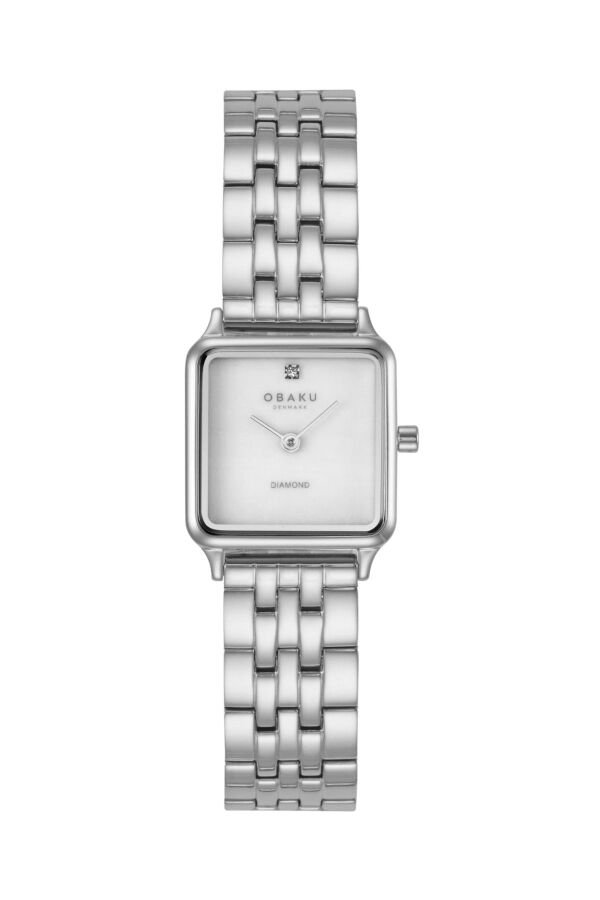 Obaku Denmark V301LXCWSC Quartz Çelik Gri Beyaz Kadran Safir Cam 23 mm Kadın Kol Saati