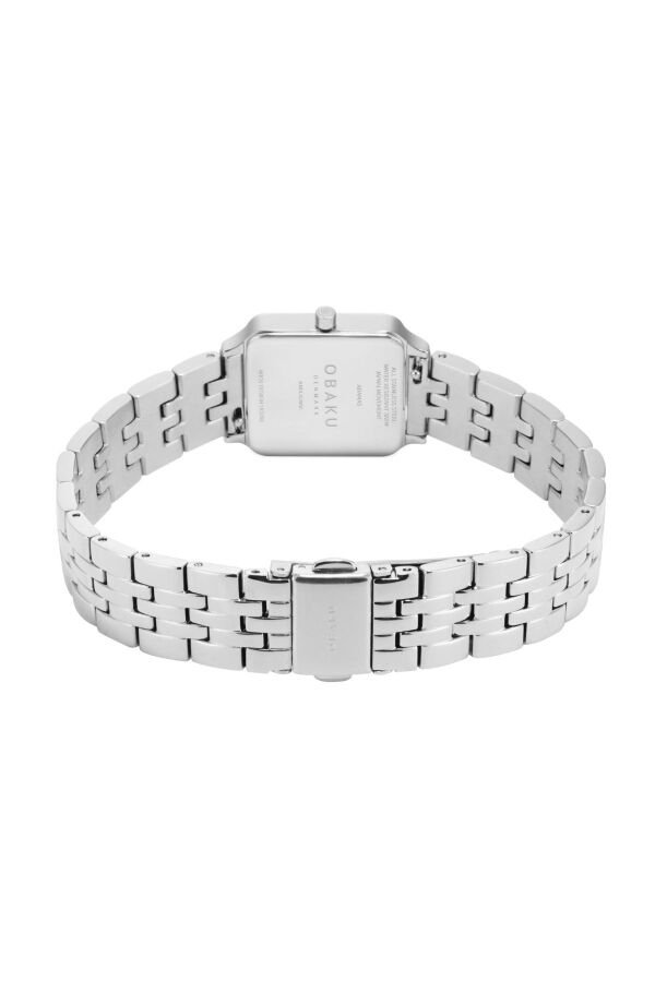 Obaku Denmark V301LXCWSC Quartz Çelik Gri Beyaz Kadran Safir Cam 23 mm Kadın Kol Saati