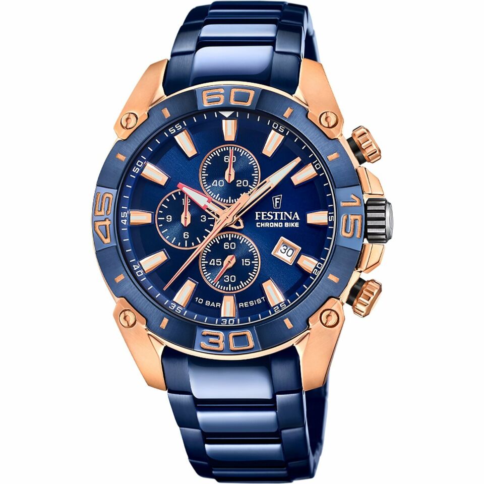 Festina F20711/1 Special Edition Quartz Çelik Mavi 10 ATM Safir Cam 45 mm Erkek Kol Saati