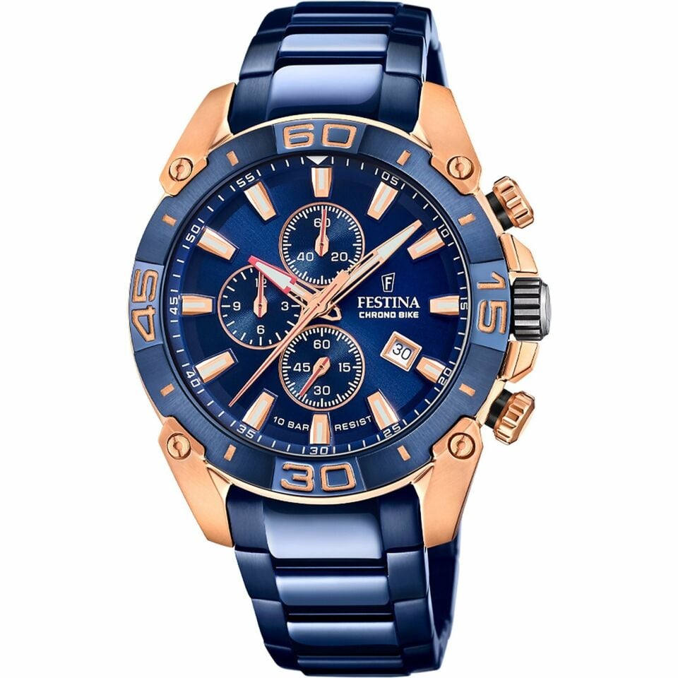 Festina F20711/1 Special Edition Quartz Çelik Mavi 10 ATM Safir Cam 45 mm Erkek Kol Saati
