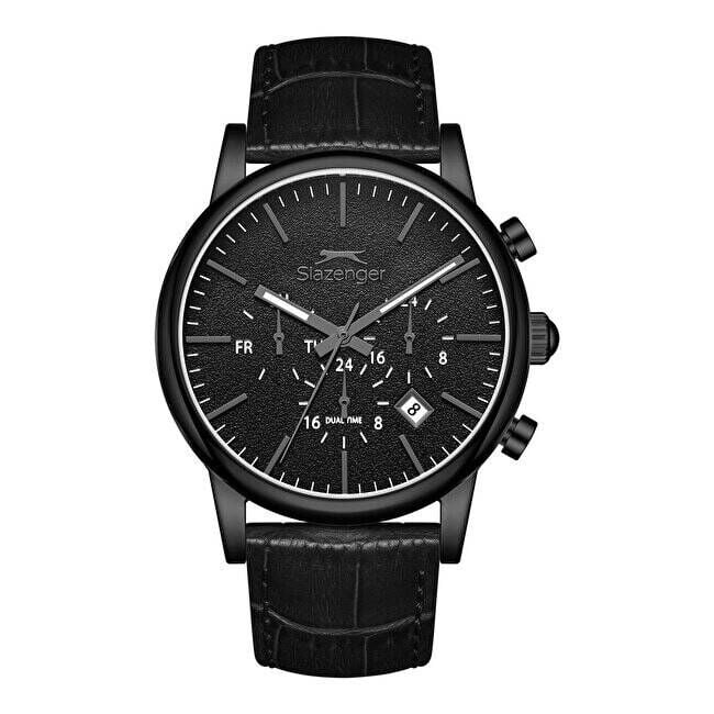 Slazenger SL.09.2481.2.05 Quartz Deri Siyah 40 mm Erkek Kol Saati