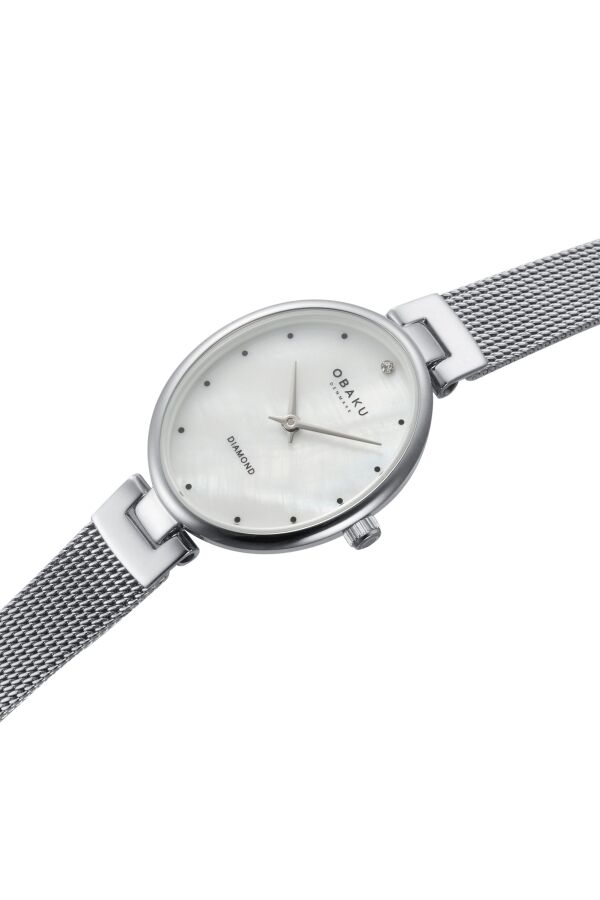 Obaku Denmark V312LXCWMC Quartz Hasır Kordon Gri 24 mm Kadın Kol Saati