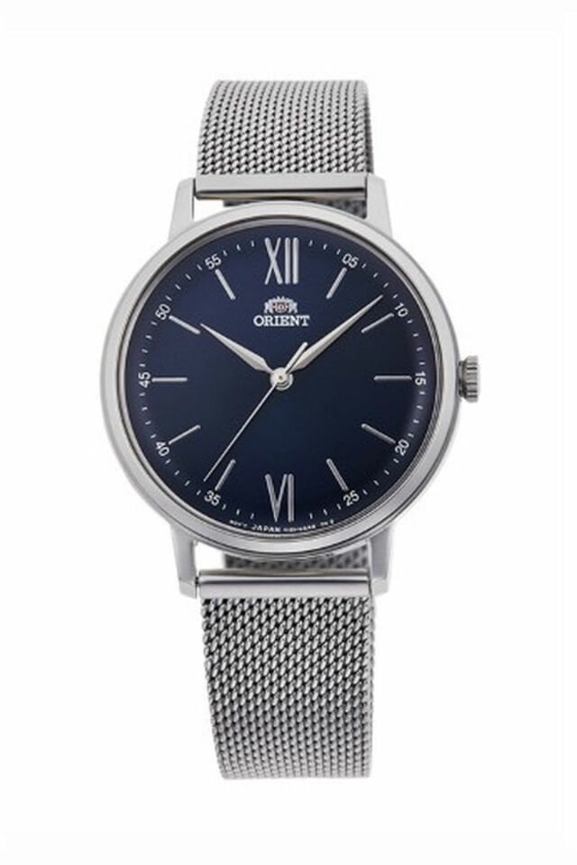 Orient RA-QC1701L10B Quartz Çelik Hasır Gri Lacivert Kadran 33 mm Kadın Kol Saati