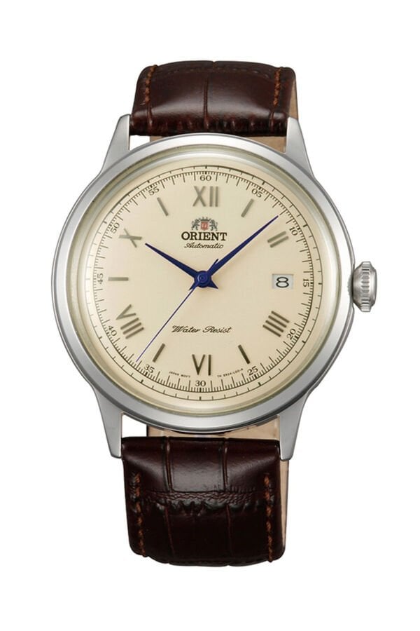 Orient Bambino TAC00009N0 Kurmalı Otomatik Deri Kahverengi Krem Kadran 41 mm Erkek Kol Saati