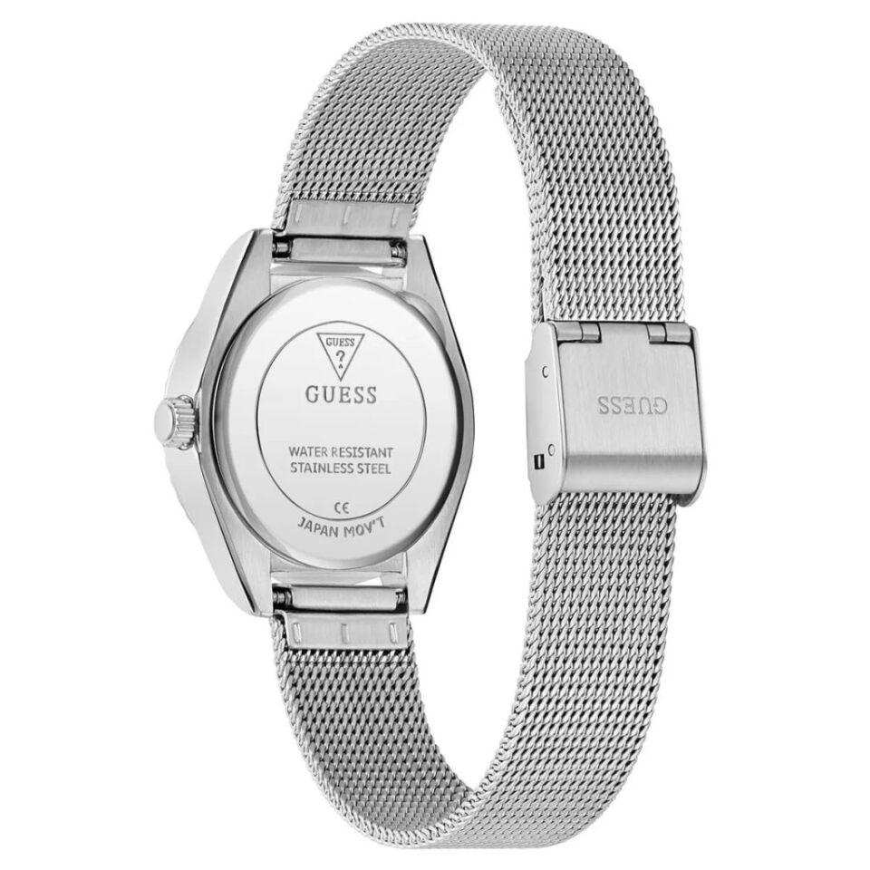 Guess GUGW0842L1 Quartz Çelik Hasır Gri 30 mm Pırlantalı Kadın Kol Saati