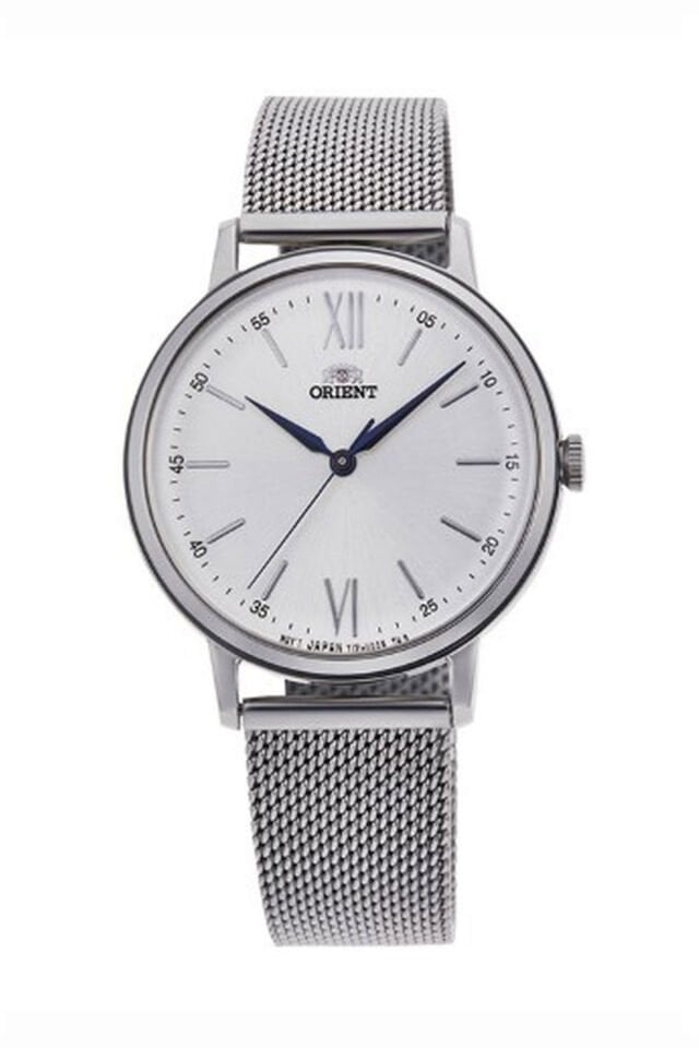Orient RA-QC1702S10B Quartz Çelik Hasır Gri Kristal Mineral 33 mm Kadın Kol Saati