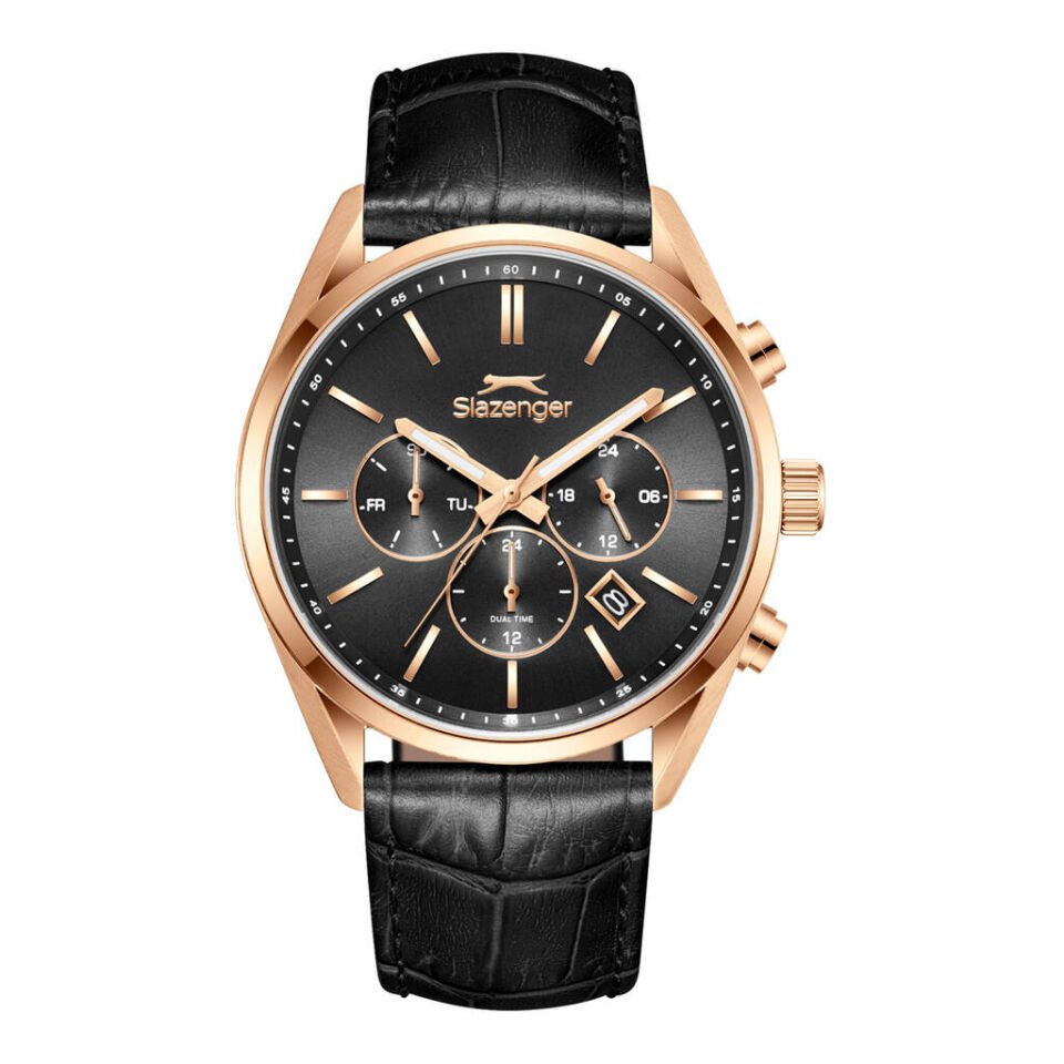 Slazenger SL.09.2494.2.04 Quartz Deri Siyah 41 mm Erkek Kol Saati