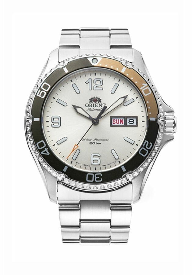 Orient Mako 3 RA-AA0821S39B Otomatik Çelik Gri Krem Kadran 20 ATM 42 mm Erkek Kol Saati