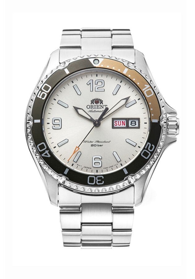 Orient Mako 3 RA-AA0821S39B Otomatik Çelik Gri Krem Kadran 20 ATM 42 mm Erkek Kol Saati