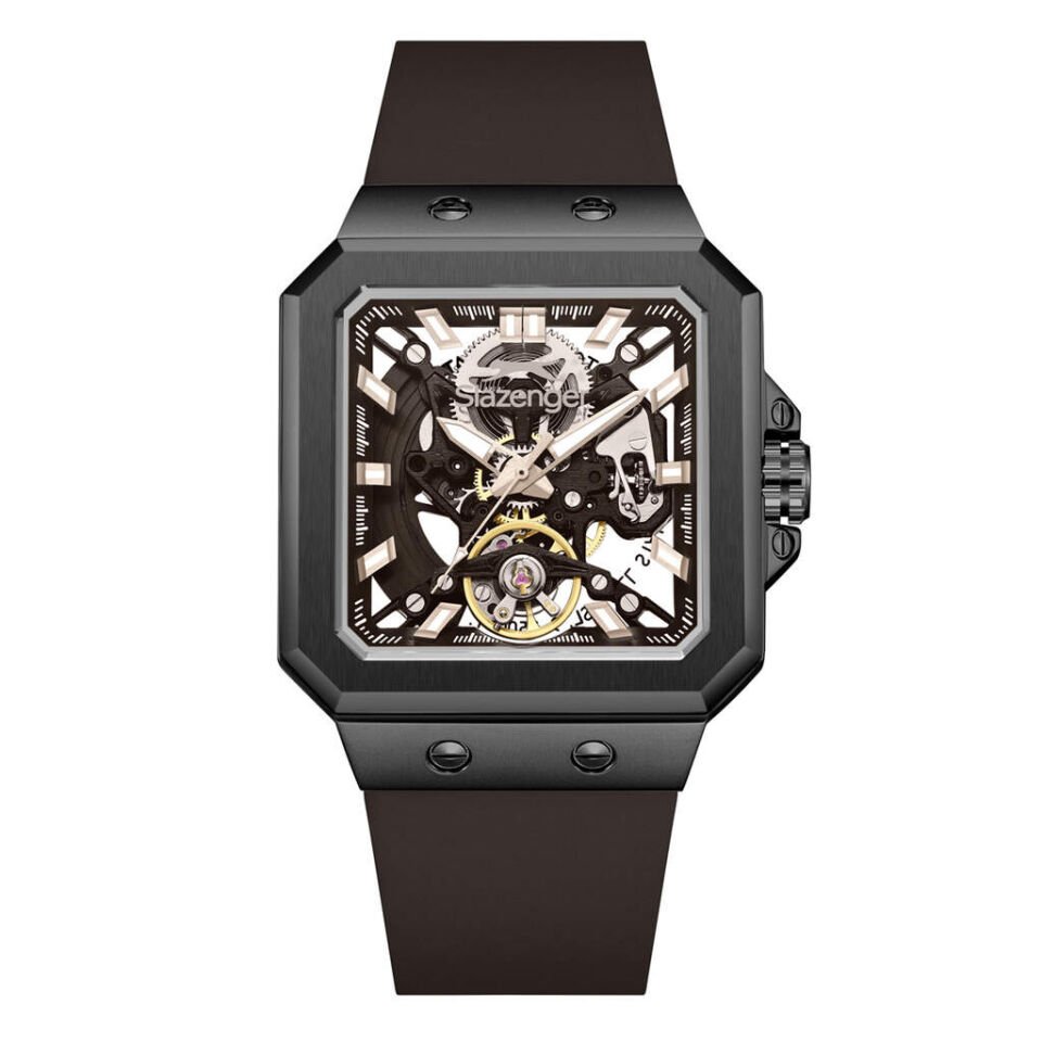 Slazenger SL.09.2500.1.07 Otomatik Silikon Kahverengi 40 mm Erkek Kol Saati