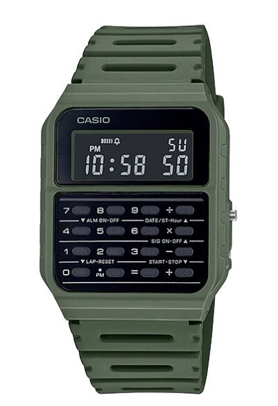 Casio CA-53WF-3BDF Quartz Dijital Silikon Yeşil 34 mm Erkek Kol Saati