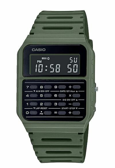 Casio CA-53WF-3BDF Quartz Dijital Silikon Yeşil 34 mm Erkek Kol Saati