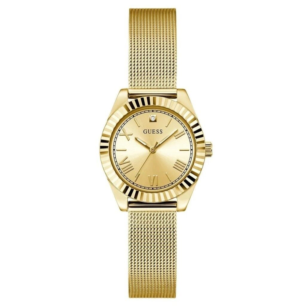 Guess GUGW0842L2 Quartz Çelik Hasır Altın Rengi 30 mm Pırlantalı Kadın Kol Saati