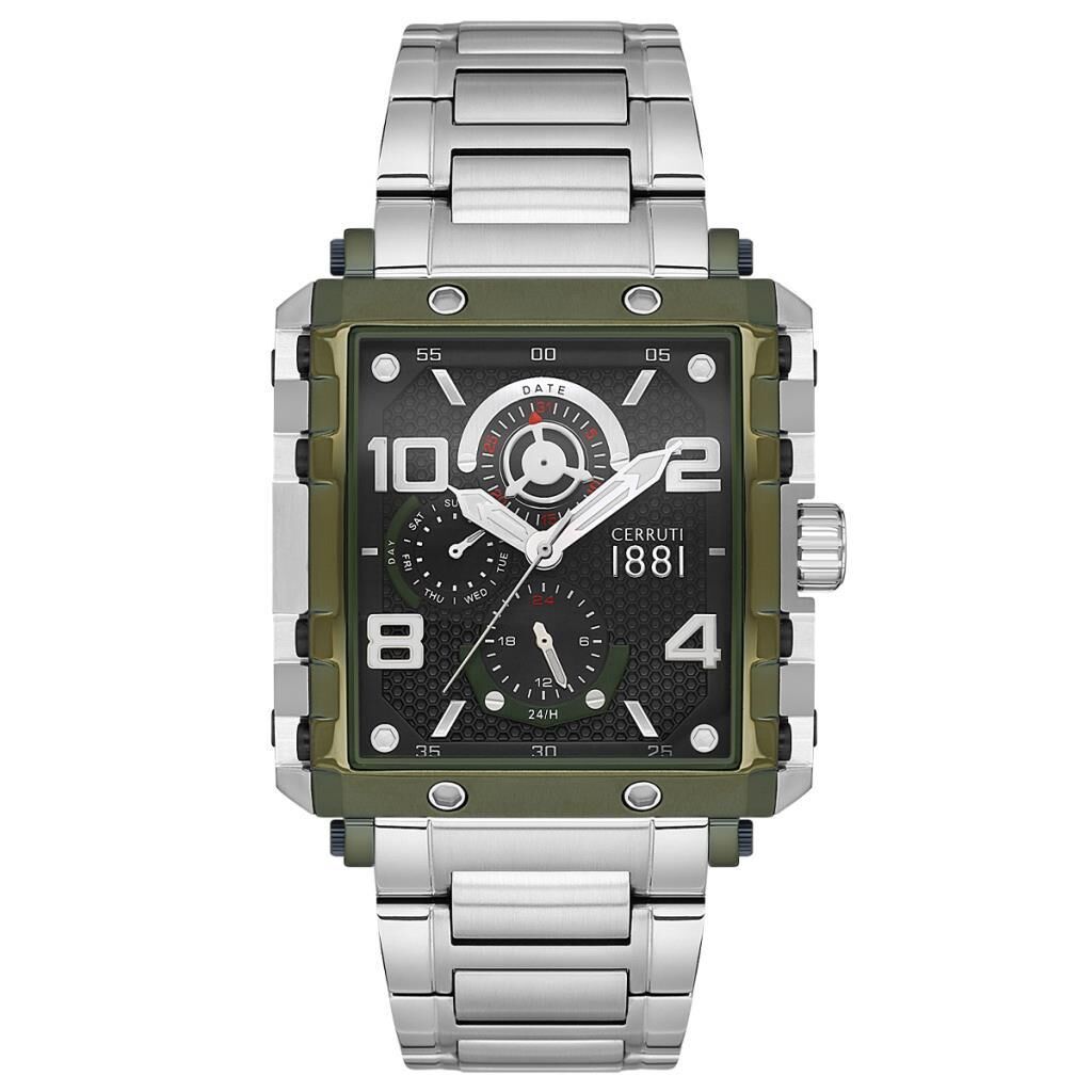 CERRUTI 1881 CIWGK0038003 Quartz Çelik Gri Siyah Kadran 42 mmx49.5 mm Erkek Kol Saati